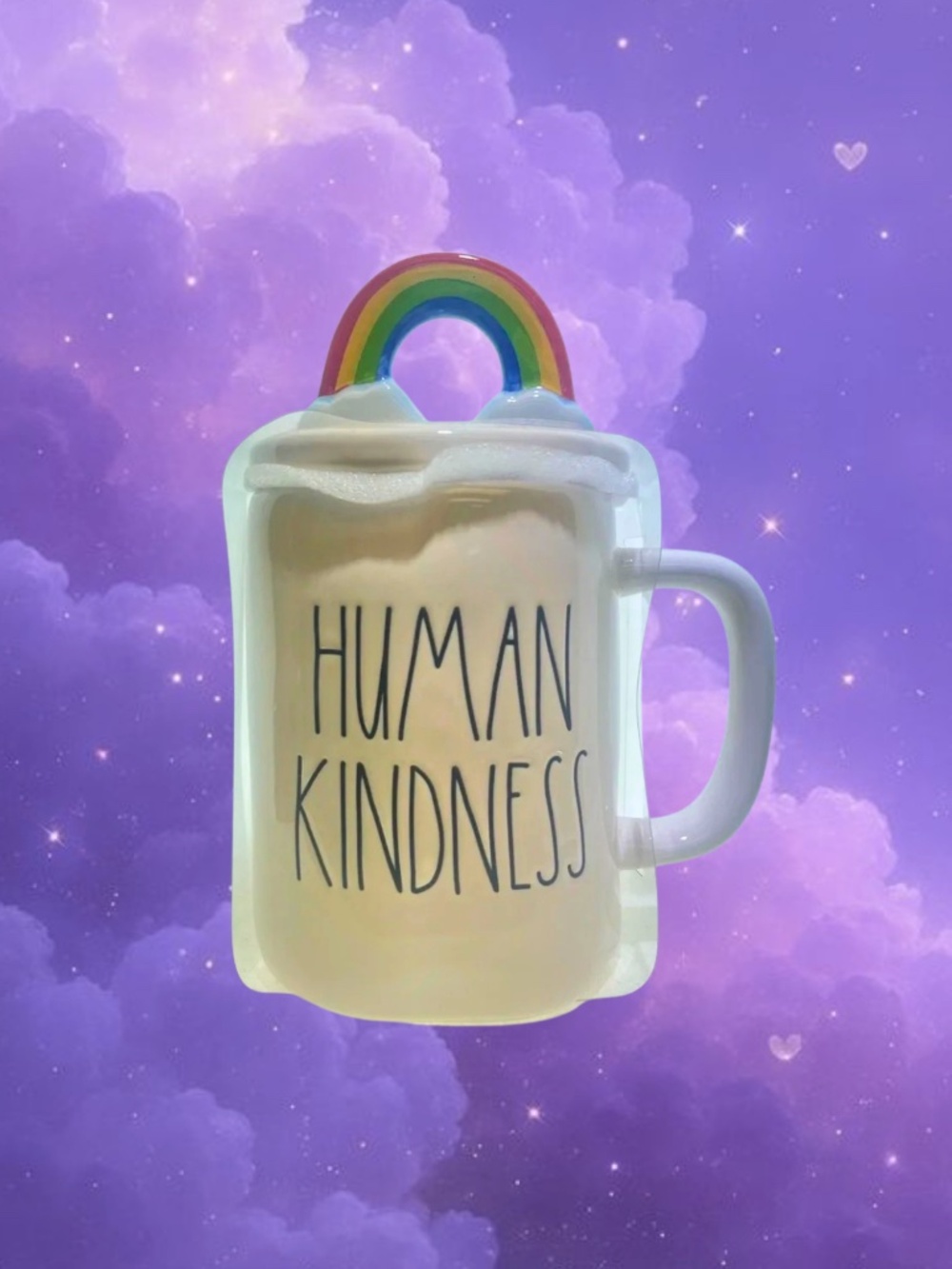 NWT Rae Dunn Human Kindness Rainbow Mug